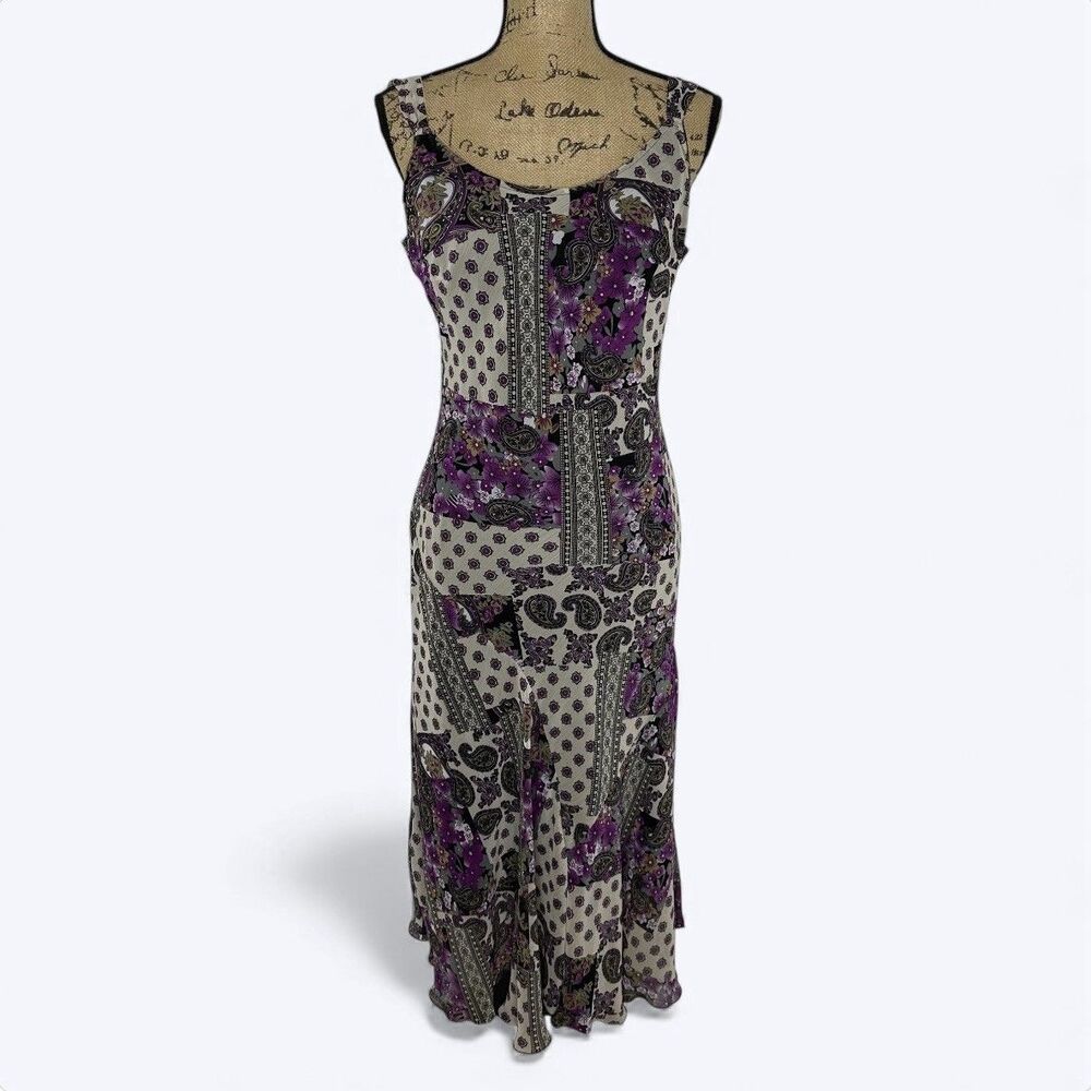 Essentials Milano Dress Patchwork Mixed Paisley Print Fariy Boho Indie Y2K Sz 10